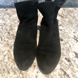 Miu Miu black suede booties crystal imbedded heal size 36.5